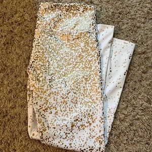 Zyia rose gold spec leggings